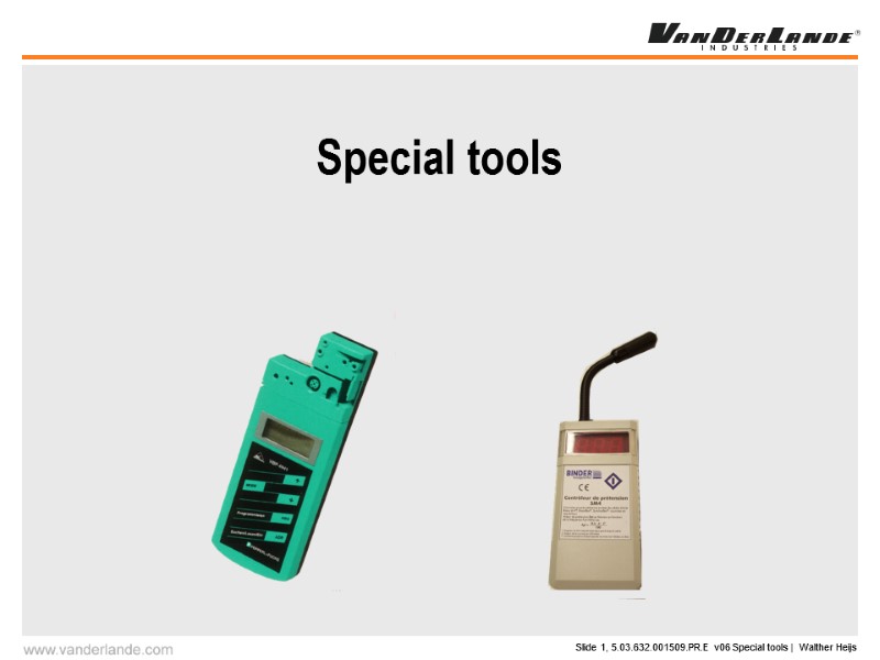 Special tools